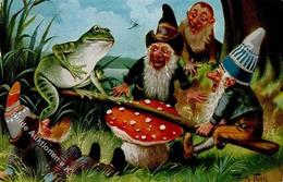 Thiele, Arthur Zwerge Frosch Pilz  Künstlerkarte I-II Lutin Grenouille - Thiele, Arthur