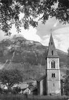 HAUTES ALPES  05  L'ARGENTIERE - LA BESSEE  L'EGLISE ET LE PIC DES AIGUILLONS - L'Argentiere La Besse