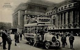 MANOLI CIGARETTEN - Reklame Auf DÜRKOPP-Kraftomnibus V. Hauptbahnhof LEIPZIG I - Publicidad