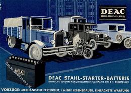 Werbung Auto Berlin (1000) DEAC Stahl Starter Betterie Sign. Jacob Künstlerkarte I-II Publicite - Pubblicitari