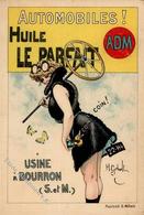 Werbung Auto Huile Le Parfait Sign. Gerbault, H. Künstlerkarte I-II Publicite - Pubblicitari
