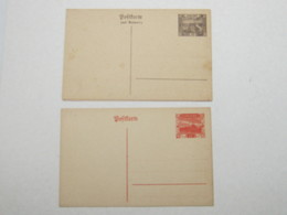 2 Ganzsachen Ungebraucht , 1 Mal Doppelkarte - Postal Stationery