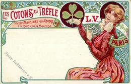 Werbung Les Cotons Au Trefle Lithographie I-II Publicite - Werbepostkarten