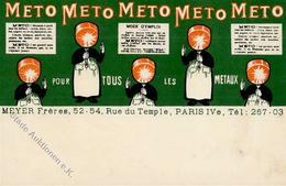 Werbung Paris (75000) Frankreich Meto Metallputzmittel Meyer Freres Künstlerkarte I-II Publicite - Pubblicitari