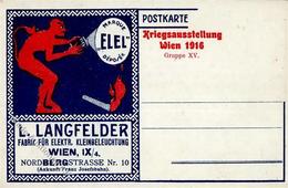 WIEN - Elektr. Kleinbeleutung Langfelder - Kriegsausstellung Wien 1916 - TEUFEL/KRAMPUS I - Pubblicitari