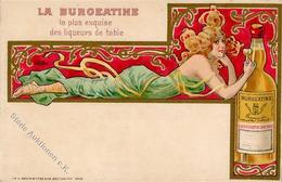 Alkoholwerbung La Burgeatine Likör Sign. Nover Künstlerkarte I-II - Publicidad