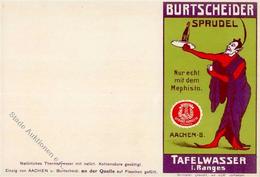 Getränk Alkoholfrei Aachen (5100) Burtscheider Sprudel Mephisto Werbe AK I-II - Werbepostkarten