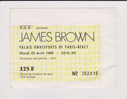 Concert JAMES BROWN Palais Omnisport De Paris Bercy 22 Avril 1986. - Konzertkarten