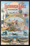 Landwirtschaft Mannheim (6800) Dreschmaschinen Heinrich Lanz Plakat Gerahmt 58 X 88 Cm I-II Paysans - Exposiciones
