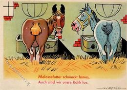 Landwirtschaft Melassenmischfutter Pferde Künstlerkarte I-II Paysans - Esposizioni
