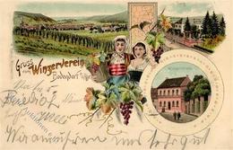 Wein Bad Bodendorf (5485) Bodendorfer Winzerverein Lithographie 1900 I-II Vigne - Esposizioni