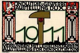 Ausstellung Industrie U. Gewerbeausstellung Dux Sign. Dorn, A. R. Künstlerkarte 1911 I-II Expo - Ausstellungen