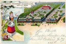 Gewerbeausstellung Gotha (O5800) Sonderstempel Lithographie 1898 I-II - Exposiciones