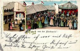 JAHRMARKT-LITHO - Gruss Von Der KIRCHWEIH - O Frankfurt/Main 1902 I-II Montagnes - Exposiciones