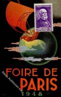 Ausstellung Foire De Paris 1948 Sonderstempel Künstlerkarte I-II Expo - Tentoonstellingen