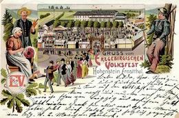 Jahrmarkt Hohenstein-Ernstthal (O9270) Erzgebirgisches Volksfest  Lithographie 1905 I-II - Exposiciones