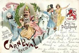 Karneval Düsseldorf (4000) Präsident Herchenbach Lithographie 1899 I-II (Stauchung) - Ausstellungen