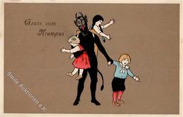 Krampus Kinder Künstler-Karte 1912 I-II - Andere & Zonder Classificatie