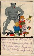 Krampus Kinder Sign. Beyer, Otto Künstlerkarte I-II - Altri & Non Classificati