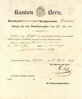 Taufe Schweiz Aarwangen Auszug Aus Dem Admissionregister 1859 I-II (altersbedingte Gebrauchsspuren) - Angeli