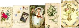 Glückwunsch Und Beileidskarten Partie Mit Circa 90 Stück Um 1900 I-II - Nascite