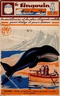 Wal Walfang Im Polarmeer Pinguine  Werbe AK I-II (fleckig, Stauchung) - Sonstige & Ohne Zuordnung