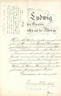 Adel Hessen Und Bei Rhein Großherzog Enst Ludwig Orig. Unterschrift Dabei 2 Weitere Alt-Dokumente 1837 U. 1851 Unterschi - Geschichte