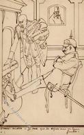 Adel Kaiser Wilhelm II Sign. Wolff Karikatur  Künstlerkarte I-II - Case Reali