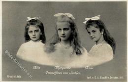 Adel Sachsen Prinzessin Alix, Margarete Und Anna 1912 I-II - Geschichte