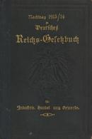 Buch Politik Nachtrag 1913/14 Zu Deutsches Reichsgesetzbuch Für Industrie Handel Und Gewerbe II - Eventos