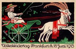 FRANKFURT/Main - VOLKSKINDERTAG 1913 Künstlerkarte Nr. 2 Sign. TH.Braun I - Exposiciones