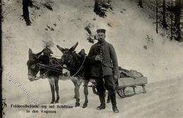 WK I Feldpostbeförderung Auf Schlitten In Den Vogesen 1915 I-II - Weltkrieg 1914-18