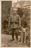 WK I Soldat Schäferhund Foto AK I-II - Weltkrieg 1914-18