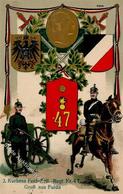 Regiment Fulda (6400) Nr. 47 2. Kurhess. Feld Art. Regt. Prägedruck 1916 I-II - Reggimenti