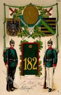 Regiment Königsbrück (O8293) Nr. 182 Infanterie Regt. Prägedruck 1912 I-II - Reggimenti