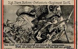 Regiment Nr. 17 Kgl. Bayr. Reserve Inft. Regt  Künstlerkarte 1915 I-II - Reggimenti