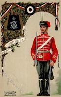 Regiment Rathenow (O1830) Nr. 3 Husaren Regt. V. Zieten Brandenb. Prägedruck 1906 I-II - Reggimenti