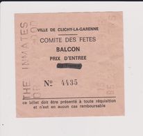 Concert THE INMATES 15 Novembre 1985 Clichy La Garenne. - Concerttickets