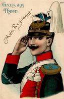 Regiment Thorn Nr. 4 Ulanen Regt.  Prägedruck 1915 I-II - Reggimenti