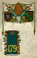 Regiment Wurzen (O7250) Nr. 179 14. Infanterie Regt. Prägedruck 1911 I-II - Regimente