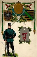 Regiment Zeithain (O8401) Nr. 7 Telegraphen Batl.  Prägedruck I-II - Reggimenti