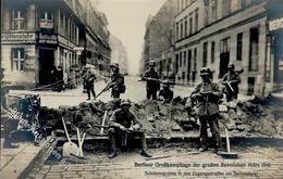 REVOLUTION BERLIN 1919 - Berliner GROßKAMPFTAGE - Schützengraben In Den Zugangsstraßen Am Spittelmarkt Nr. 6 I - Krieg