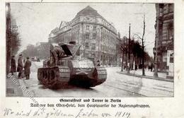 REVOLUTION BERLIN 1919 - Generalstreik Und TERROR In Berlin - TANK Vor D. Eden-Hotel, D. Hauptquartier D. Regierungstrup - Guerra