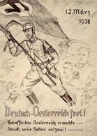 ÖSTERREICH-ANSCHLUSS 1938 WK II - DEUTSCH-ÖSTERREICH Frei! 12.März 1938 I Selten! - Guerra 1939-45