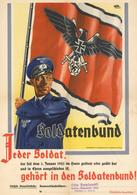 Propaganda WK II Flugblatt Soldatenbund Plakat Ca. 21 X 30 Cm I-II - Guerra 1939-45