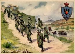 Propaganda WK II Italien 10. Reggimento Artiglieria Di Corpo D'Armata Sign. D'Ercoli Künstlerkarte I-II - Guerra 1939-45