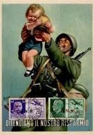 Propaganda WK II Italien Difendiamo Il Nostro Risparmio Sign. Boccasile Künstlerkarte I-II - Guerra 1939-45