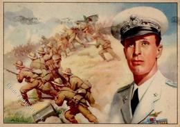 Propaganda WK II Italien Sign. Poni, A. Künstlerkarte I-II (fleckig) - Guerra 1939-45