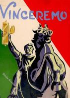 Propaganda WK II Italien Vinceremo Handgemalt I-II (RS Fleckig) - Guerra 1939-45