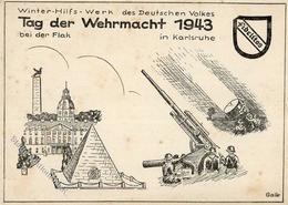 Propaganda WK II Karlsruhe WK II Tag Der Wehrmacht Bei Der Flak I-II (fleckig) - Guerra 1939-45